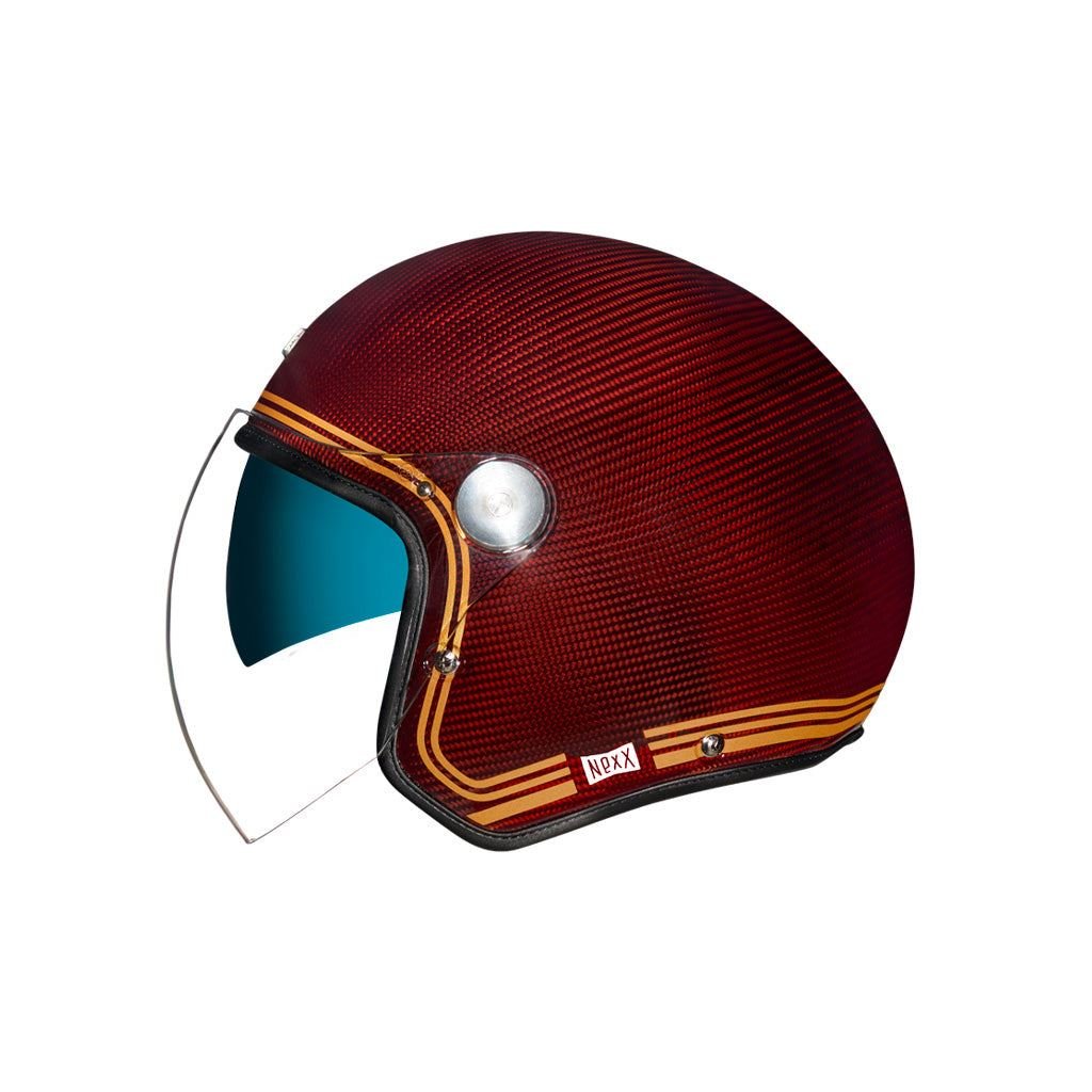 bell bullitt carbon helmet - transcend gloss candy red/gold X.G30 Retro-Inspired Carbon Open-Face Helmet